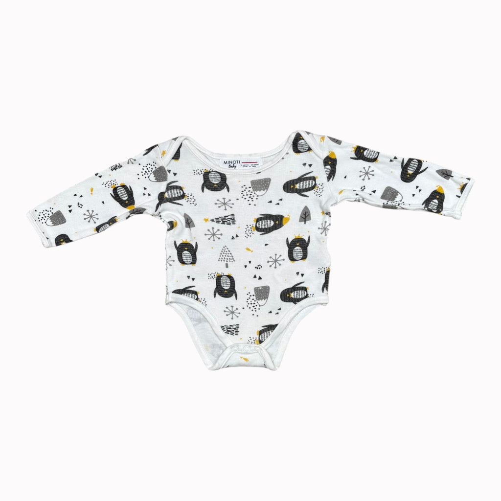 3-6M Minoti Baby Vest - Long Sleeve