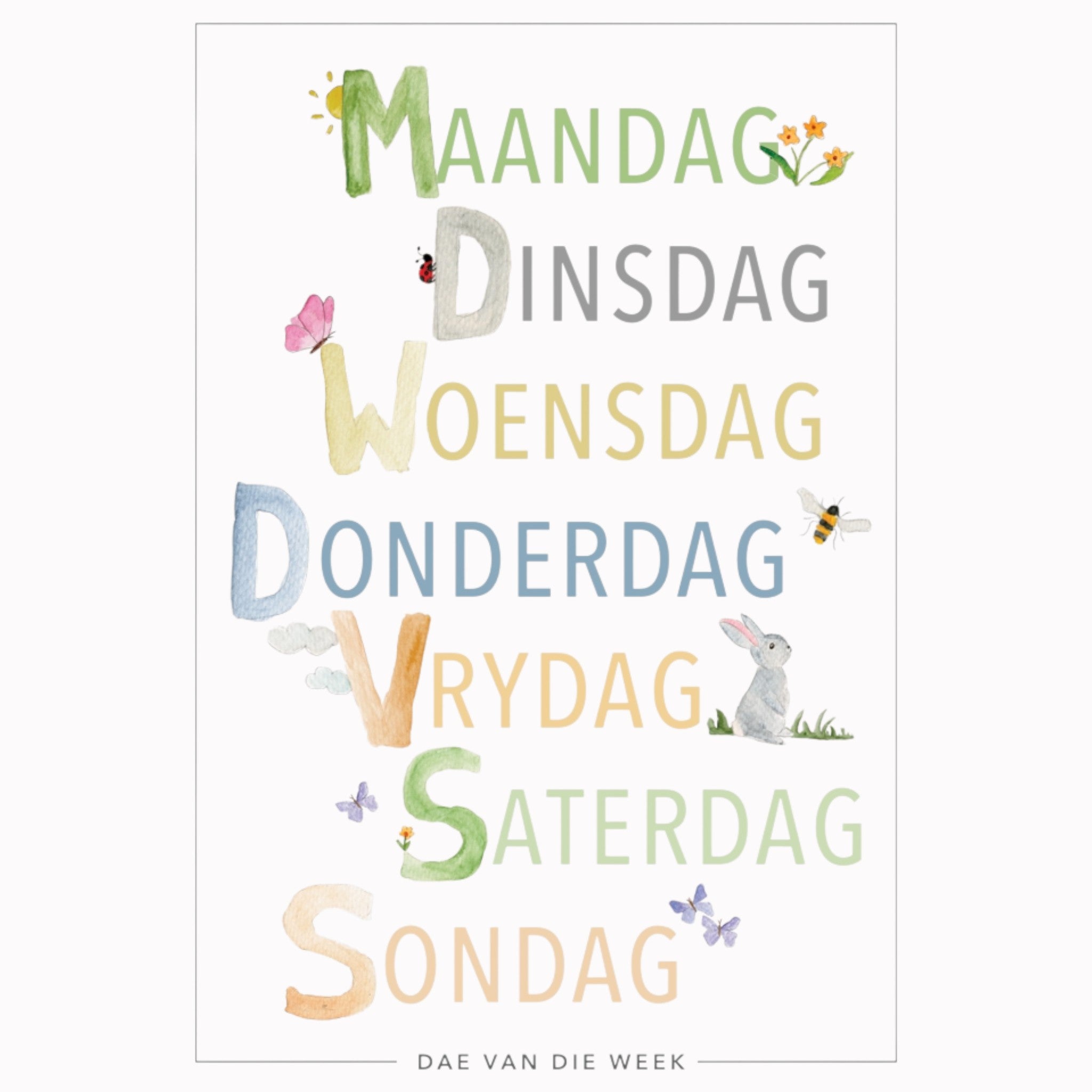 Educational Poster - Dae van die week