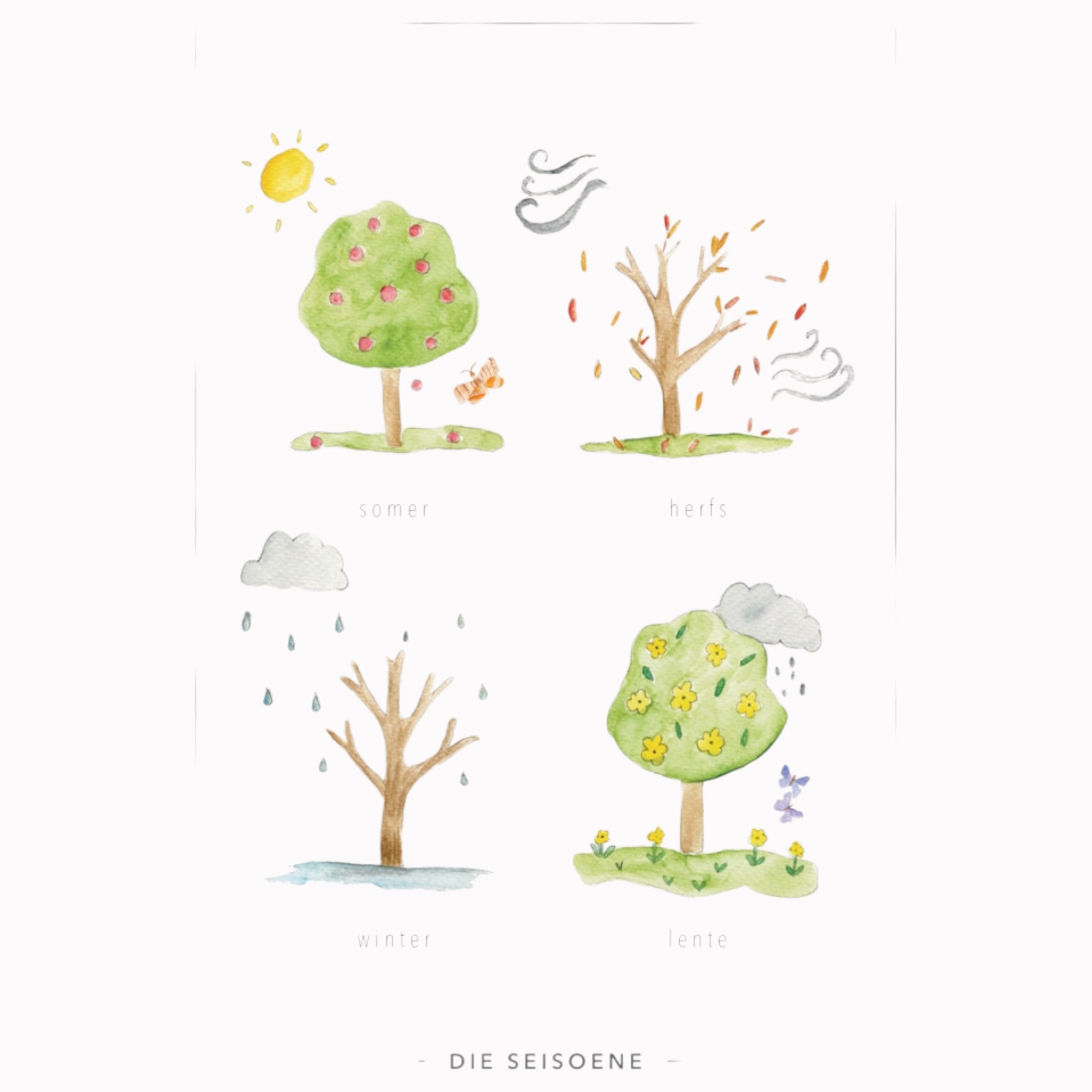 Educational Poster - Die Seisoene